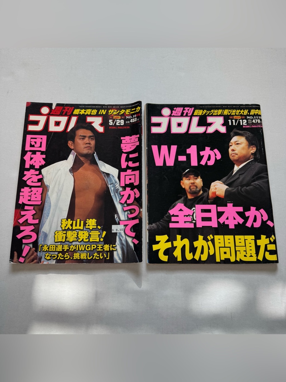 Vintage Japanese Pro Wrestling Magazine Lot 2001 2002